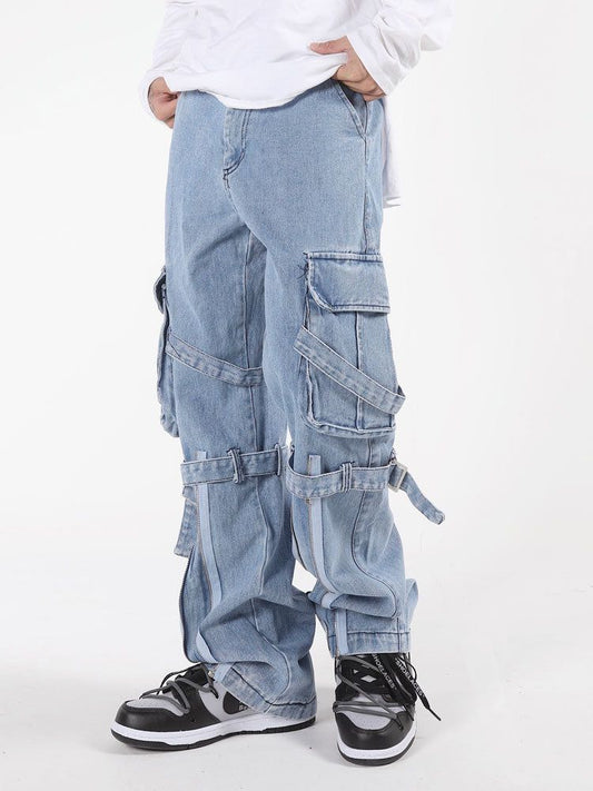 Straight Cut Denim Jeans