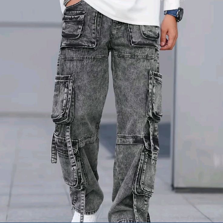 Straight Cut Denim Jeans