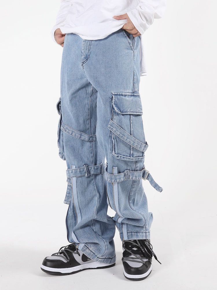 Straight Cut Denim Jeans